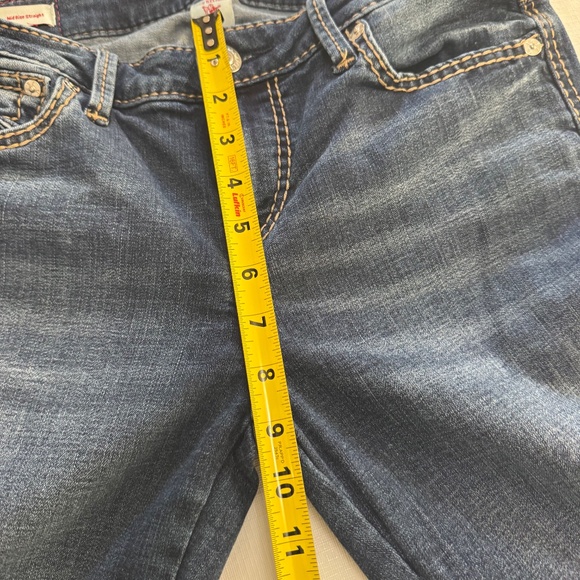 True Religion Billie Mid Rise Women Dark Blue Straight Leg Jeans SZ 31 - Picture 9 of 12